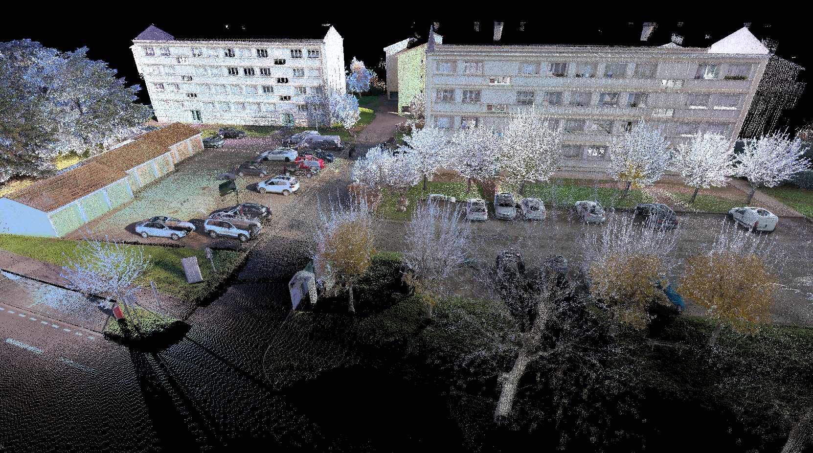 Garages extérieurs et deux bâtiments regroupant chacun 12 logements